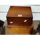 Two Victorian Period Wooden Storage Boxes