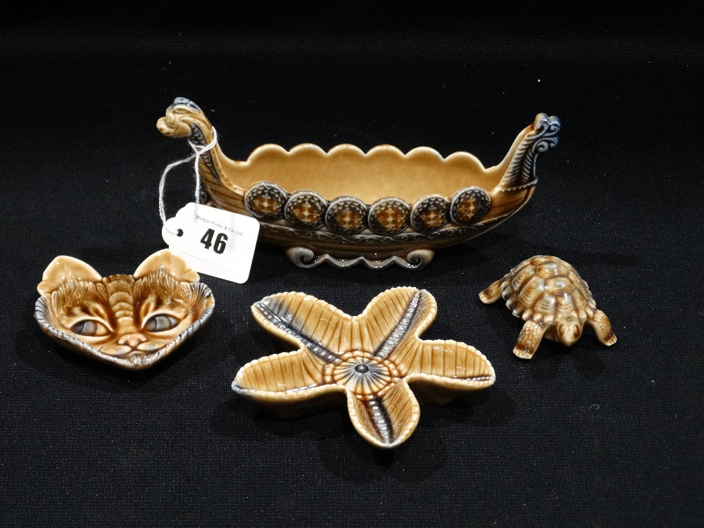 A Collection Of Wade Porcelain Pieces To Include Tortoises, Viking Long Boat Etc