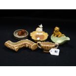 A Selection Of Wade Porcelain To Include Dog, Pipe & Ashtrays, Posy Logs Etc
