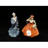 Two Coalport China Figurines, "Flora & Marjorie"