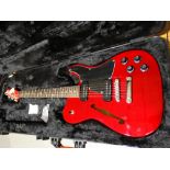 A Red Finish Fender Telecaster Guitar In Fitted Hard Case