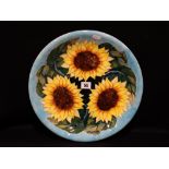 A Moorcroft Pottery Sunflowers Pattern Charger By Sally Tuffin, Circa 1988, 14" Dia