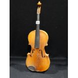 An Early 20th Century Violin With Two Piece Back, 14" (No Makers Label)