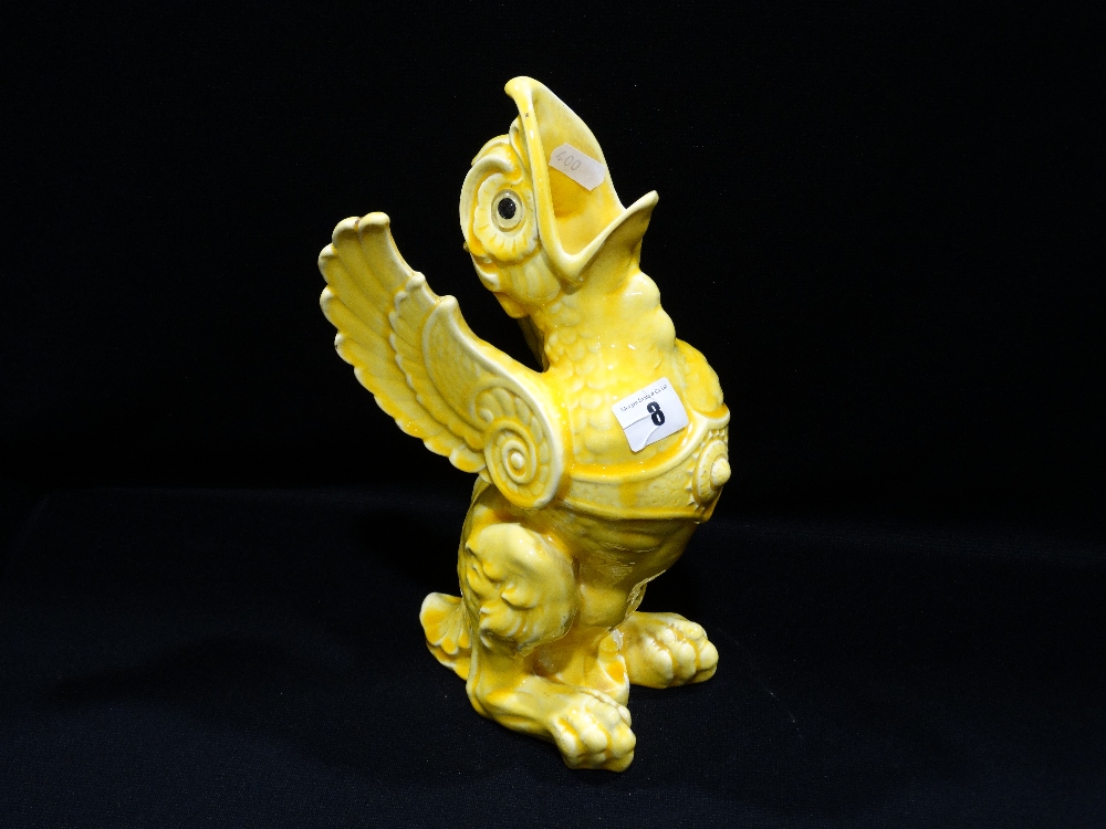 A Pottery Grotesque Griffin Vase Believed To Be By Villeroy & Boch (Af)