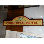 A Vintage Grennalls Brewery Hotel Hanging Wall Sign