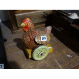 A British Manufacture Tin Plate Push Along Model Chicken