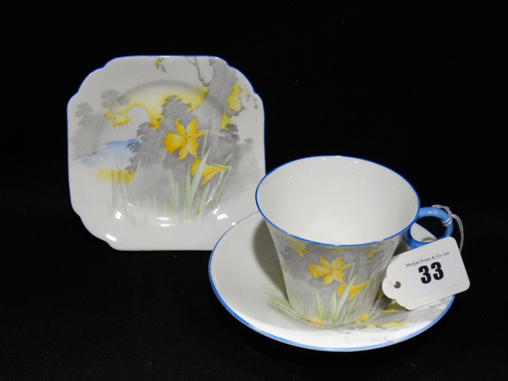 A Shelley China Daffodil Pattern Trio