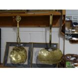 Two Antique Brass Skimming Ladles