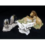 A Collection Of 20th Century Resin Bird & Animal Groups