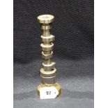 A Brass Based Column Candle Stick Modelled From A Camshaft Piece