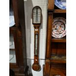 A Carpenter & Westley Of London Oak Framed Stick Barometer