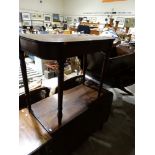 A Victorian Mahogany Side Table On Turned Supports Together With A 19th Century Mahogany Drop Leaf