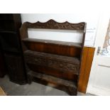 An Early 20th Century Carved Oak Open Bookcase