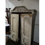 A Stripped Pine Two Door Wardrobe, For Restoration