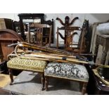 A Pair Of Edwardian Rosewood Framed & Inlaid Drawing Room Chairs On Turned Supports