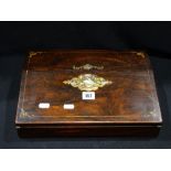 A 19th Century Mahogany & Mother Of Pearl Inlaid Writing Slope