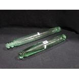 Two 19th Century Clear Glass Rolling Pins