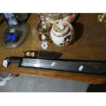 A Vintage Machete & Hunting Knife