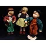 Three Collectable Boxed Mj Hummel Large Size Dolls