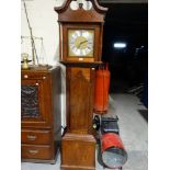 A Reproduction Oak Encased Long Case Clock, With Square Brass & Silvered Dial, Signed Waterfield &