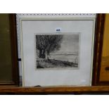 A Limited Edition, Lake Scene Engraving, Signed In Pencil