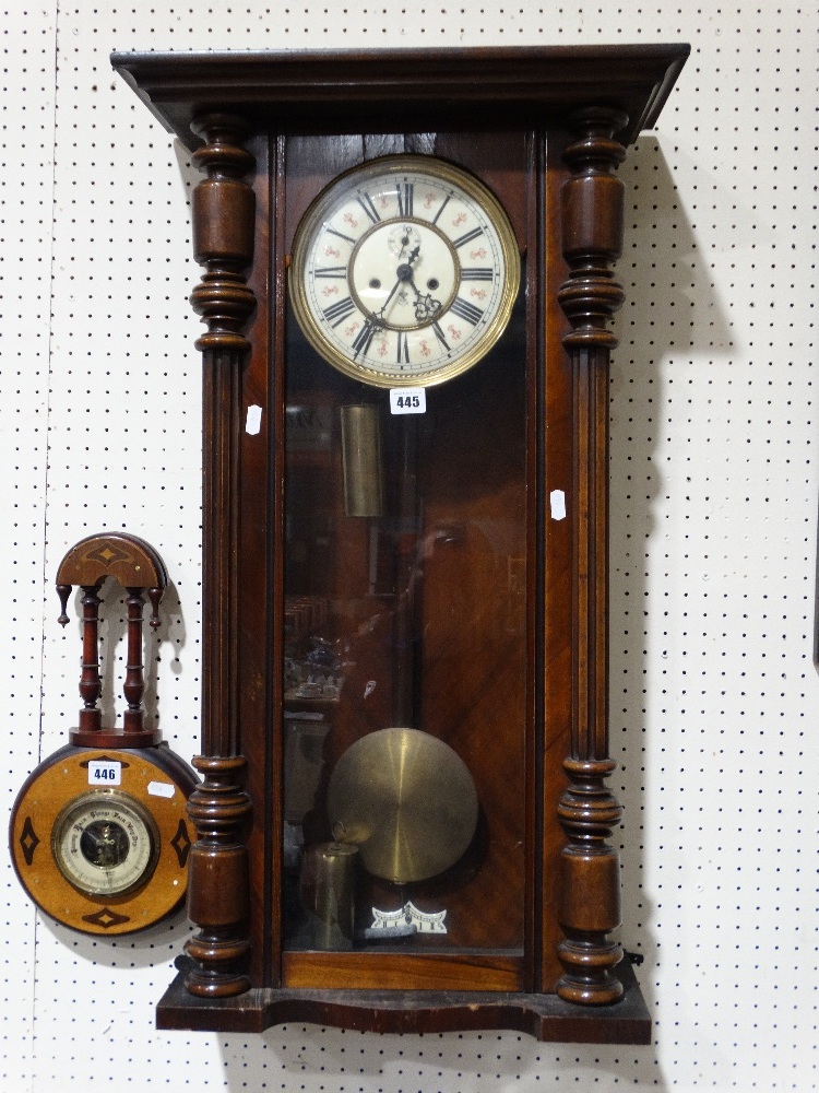 A Vienna Style, Two Weight Pendulum Wall Clock