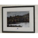 A Limited Edition Coloured Print, By Wilf Roberts, Titled "Pen Terfyn" Signed In Pencil & No 7 Of An