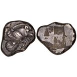 Ionia, Klazomenai, silver didrachm, early 5th century BC, forepart of winged boar right, rev.,