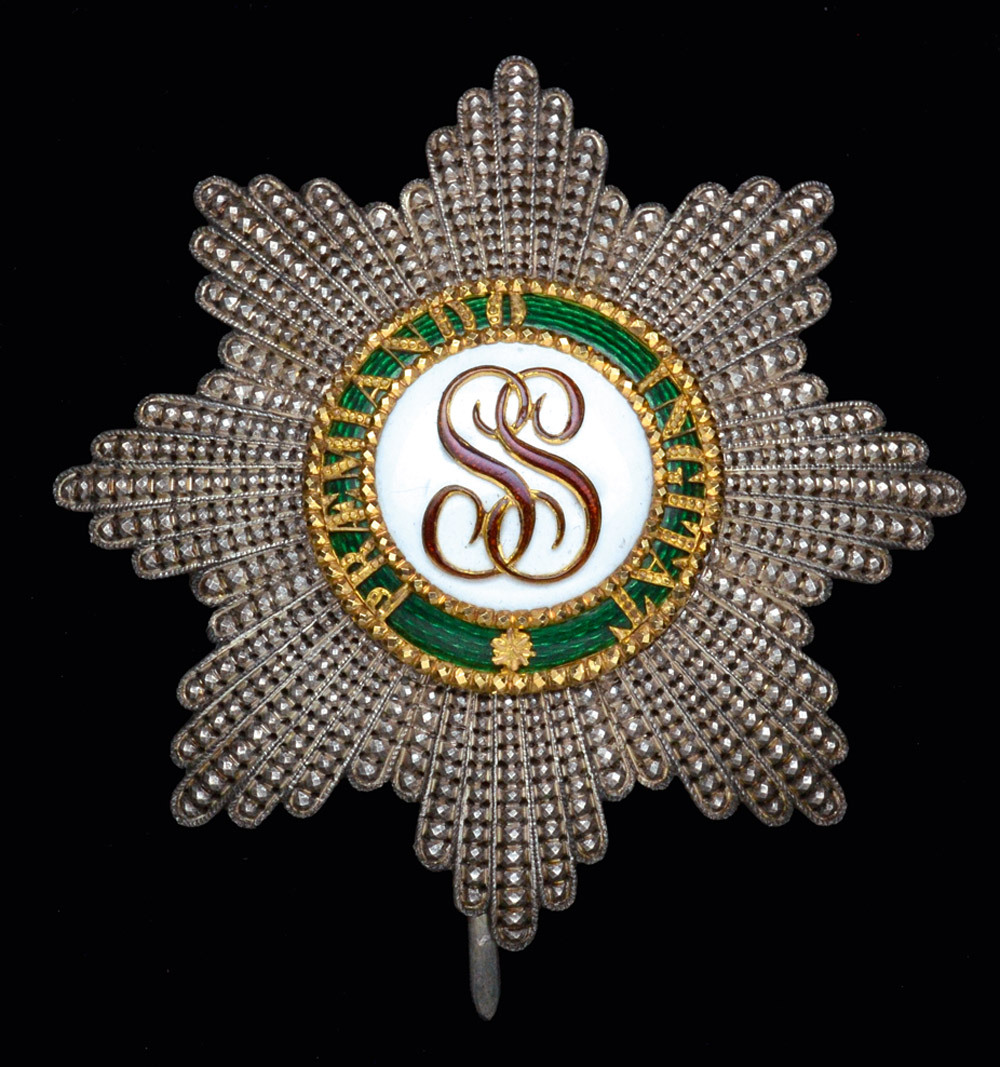 *Russia, Order of St Stanislaus, First Class set of insignia, comprising: sash badge in gold and - Image 4 of 5