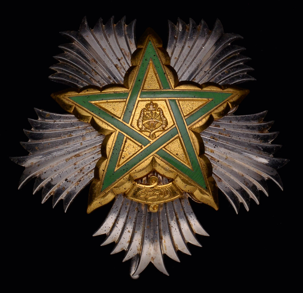 Morocco, Wissam al-Arch (Order of the Throne), First class breast star, in silver, with gilt and