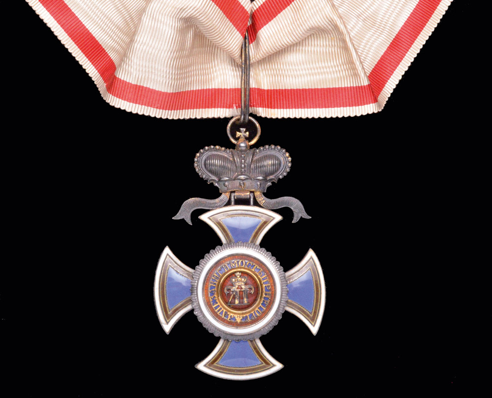 *Montenegro, Order of Danilo I, Third Class, Commander’s neck badge, in silver and enamels with - Image 2 of 2