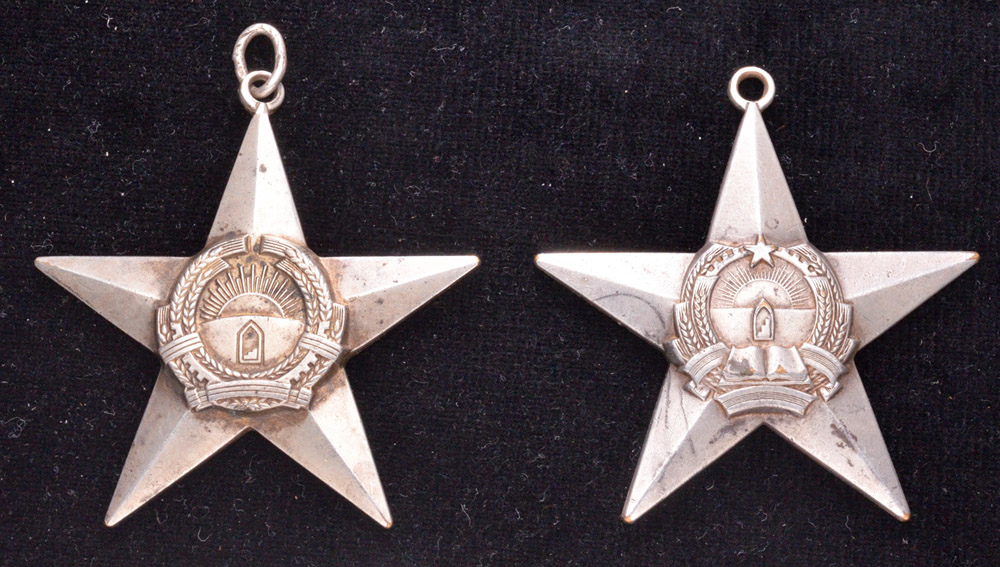 Afghanistan, Order of the Star, type 1 (1980-87), Second and Third Class breast badges, in silver - Image 5 of 6