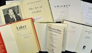 Assorted Signed Cricket Books signed by the authors to include 'S.F. Barnes His Life and Times' by