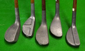 5x assorted Mills alloy mallet head putters to incl 3x Braid Mills, a Ray Model and RNB Model - 2x