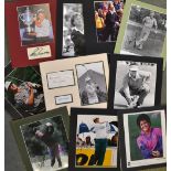 19x signed golf photograph in mounts to incl Crenshaw, Trevino, Woosnam, Kite, Irwin, Littler, O'