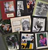 19x signed golf photograph in mounts to incl Crenshaw, Trevino, Woosnam, Kite, Irwin, Littler, O'