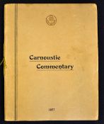 Rare 1937 Carnoustie Commentary Booklet - produced for the 1937 Open Golf Championship (won by Henry