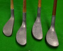 4x various alloy mallet head putters to incl 2x Mills Y models, Braid Mills and an Imperial - all