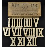 J.B Halley & Co London original "Clock Golf" garden game set - complete with all 12 cast-iron