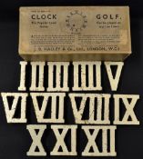 J.B Halley & Co London original "Clock Golf" garden game set - complete with all 12 cast-iron