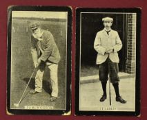 2x F&J Smith's Golf cigarette cards c.1902 - Champions of Sport Series blue backed real