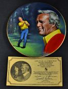 Fine 1983 Arnold Palmer "Golfing Greats" limited edition plate - from the original painting by