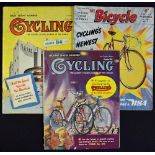1951 and 1954 Bicycle Show Magazines dates include 8 No 1951 and 18 No 1954 together with 1952 The