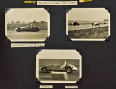 1949 British Grand Prix Photographs depicting racing scenes at Silverstone such as Villoresi (