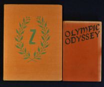 1956 Melbourne Olympics Book 'Olympic Odyssey' contains illustrations and Programme contents are