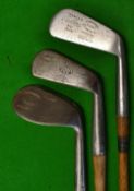 3x various irons to incl Lotsirb niblick, Craigie Montrose mashie and a D Anderson Rustless mid iron