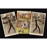 2x early H.R.H Princes playing golf to incl Prince Albert and Prince of Wales and another titled '