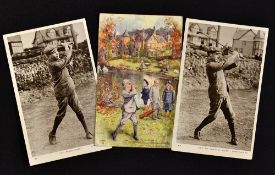 2x early H.R.H Princes playing golf to incl Prince Albert and Prince of Wales and another titled '