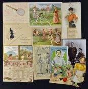 Interesting Tennis Advertising Cards to include The 'Candee' Tennis shoe, The A-Nectar (Chinese