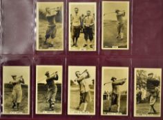 8x Lambert and Butler "Who's Who in Sport 1926" and "The World of Sport" real photograph golf